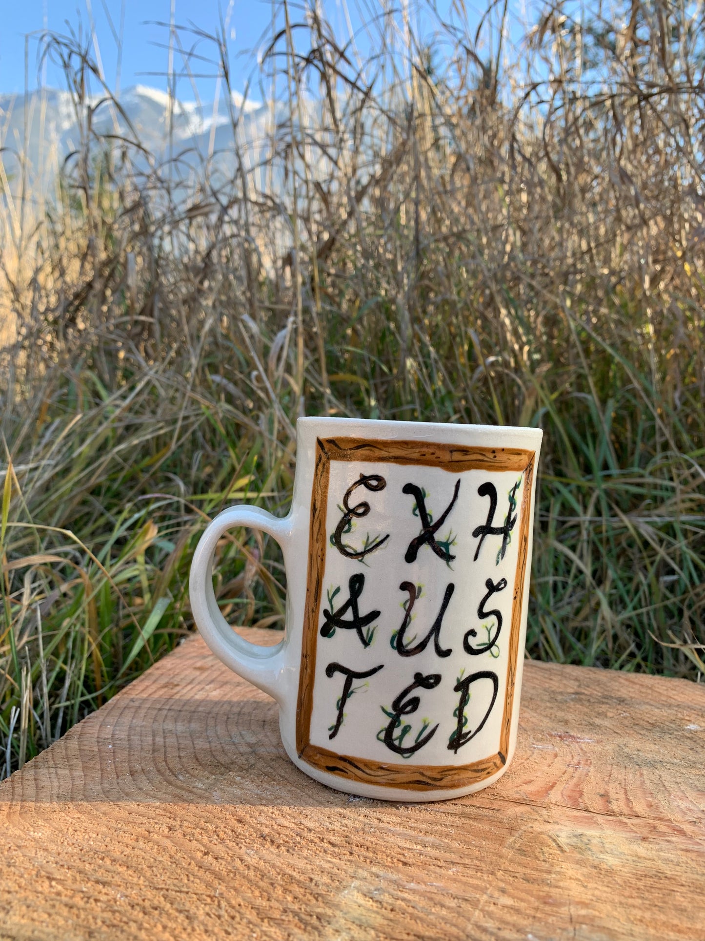 Exhausted mug