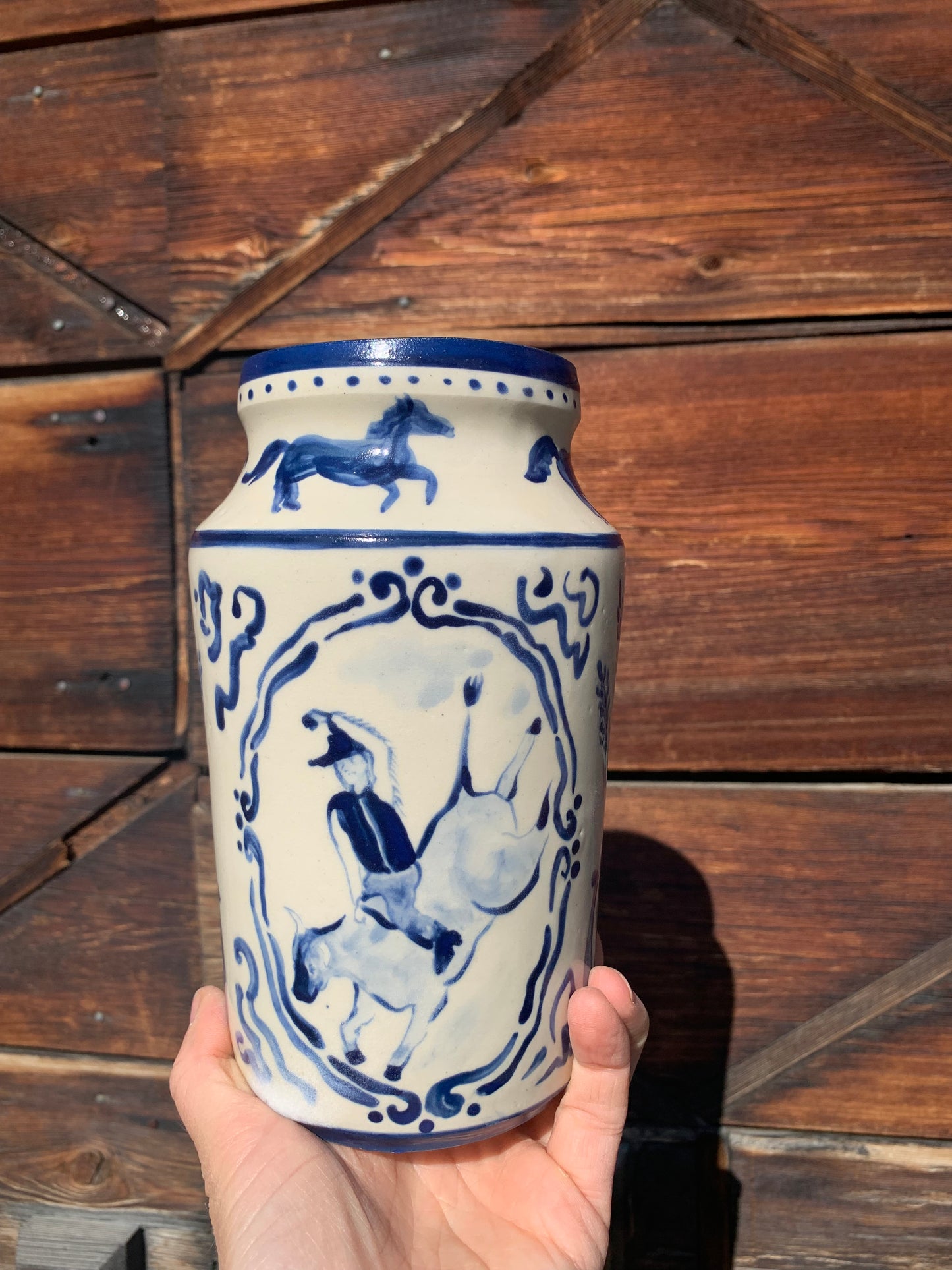 Blue Rodeo (not the band) Vase
