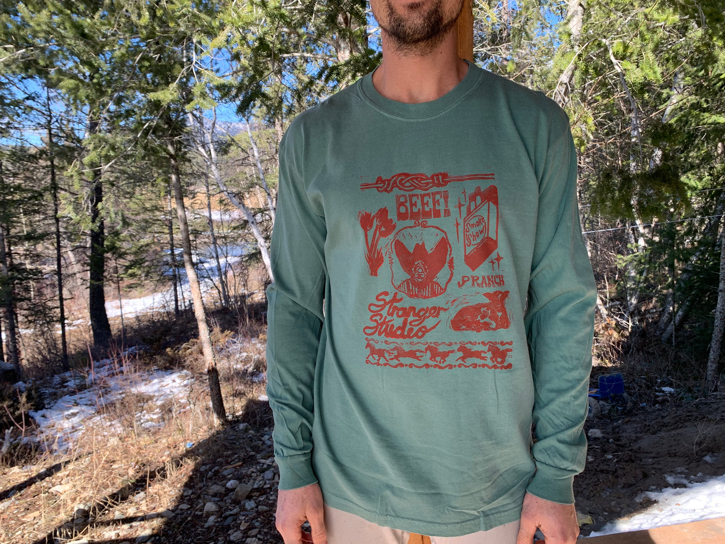 JP Ranch Long Sleeve Shirt in Blue Spruce