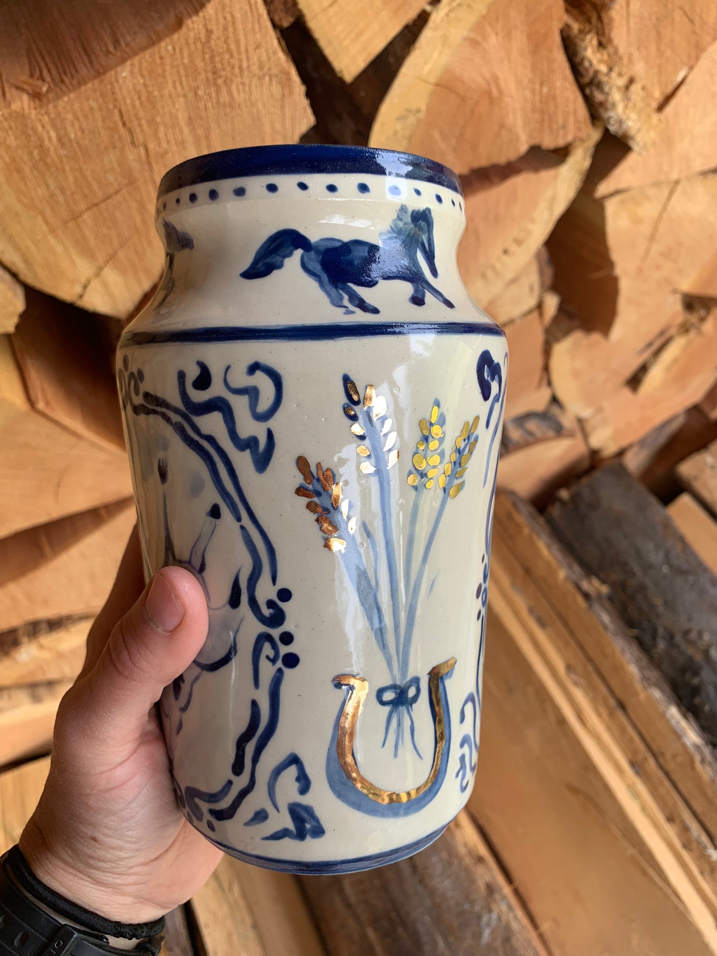 Blue Rodeo (not the band) Vase